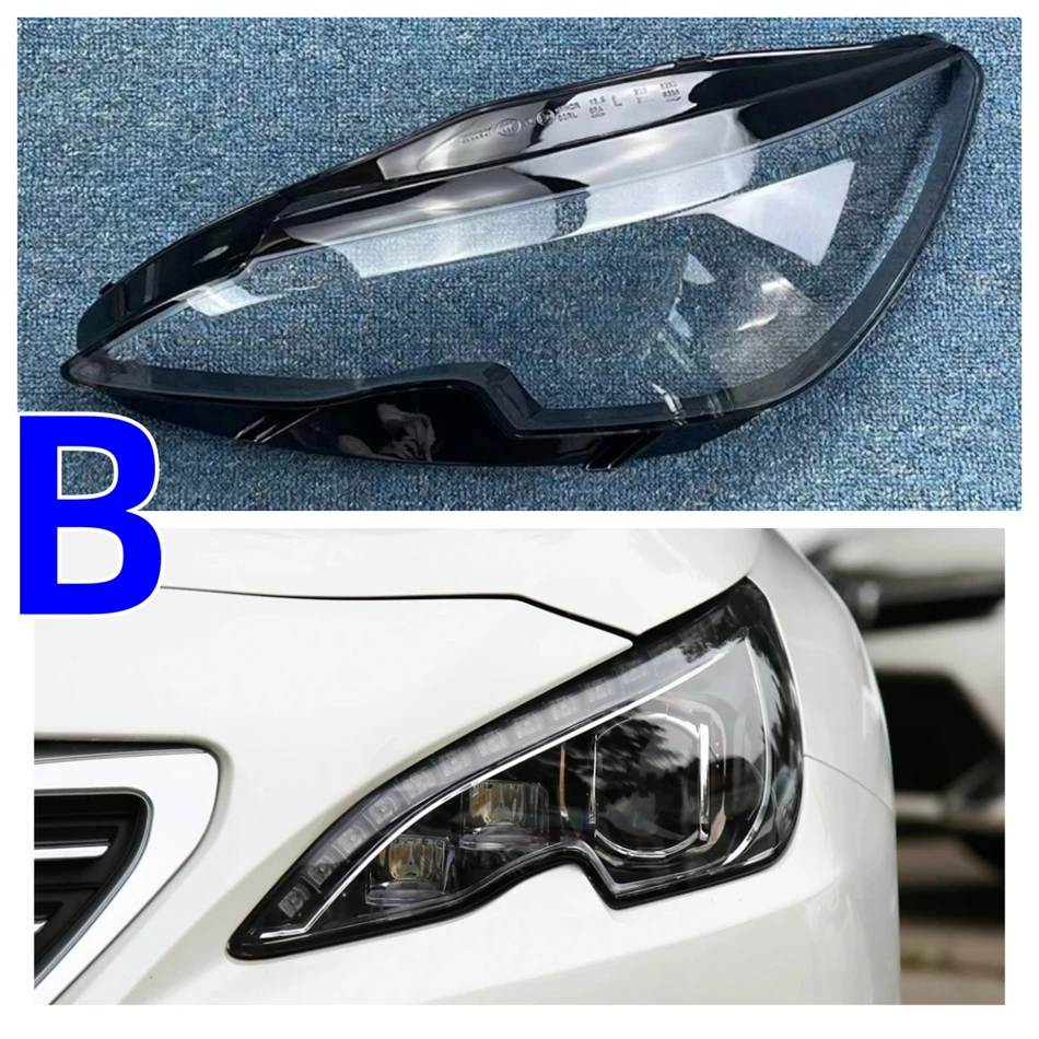 

Для Peugeot 408 2014 2015 2016 2017 2018 автомобильные аксессуары фары стекло замена оригинального абажура