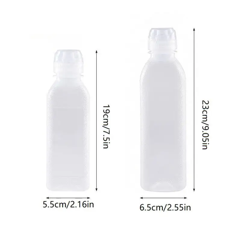 4pcs Kitchen Plastic Condiment Squeeze Bottles BBQ Sauce Kitchen Olive Oil Squirt Bottle Oil Dispenser Full Is 300/500ml Bottle
