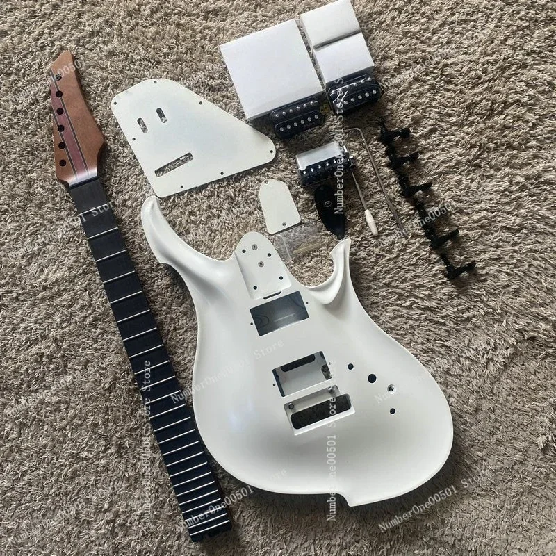 

DIY electric guitar set aluminum cast metal body roasted maple rosewood neck fretboard 24 pcs