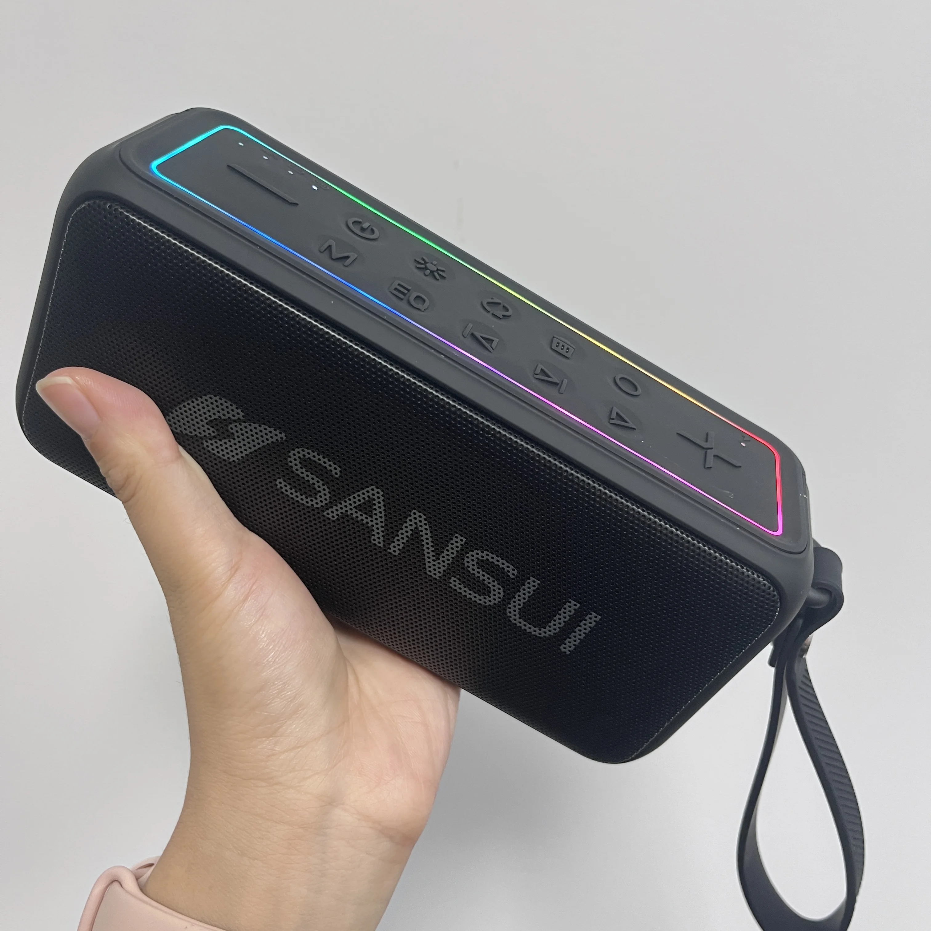 

SANSUI F63 Bluetooth 5.3 Мультимедийный портативный динамик FM FM-радио Вставка карты U-диска Сабвуфер Открытый мини-динамик