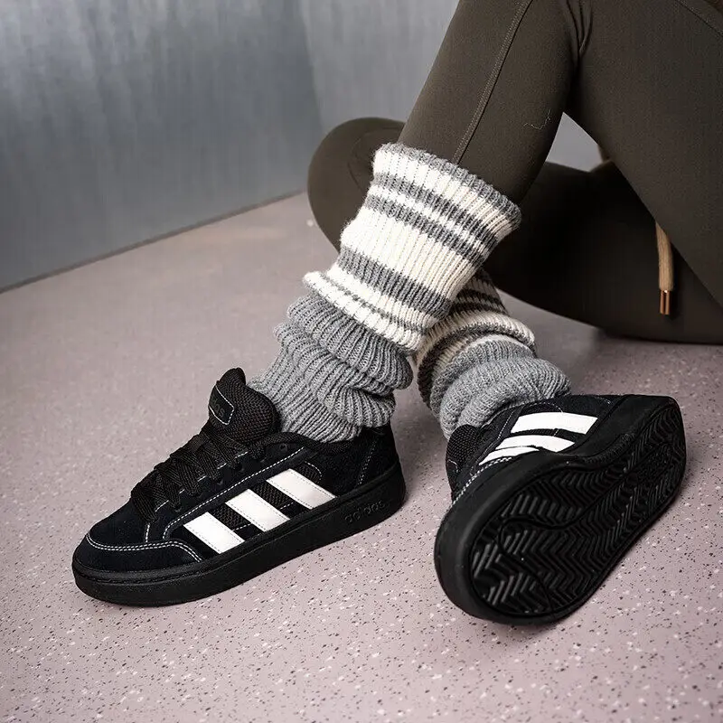 Adidas JR9819 Unisex Low Top Skate Sneakers Suede Upper Fabric Insole Padded Tongue Lace Up Non Slip Rubber Casual Walking Shoes