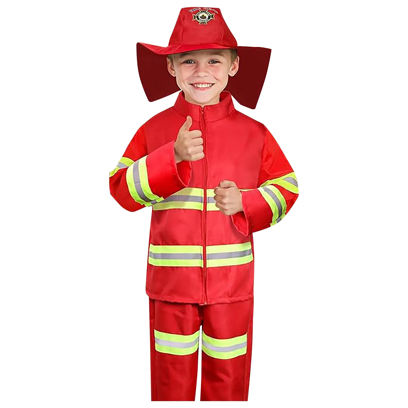 Fireman Role Play Police Uniform Children Firefighter Cosplay Hallooween Costume for Kids Carnival Party Baby Girl Boy Gift