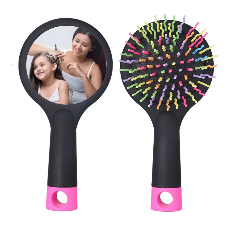 1Pcs Sublimation Blank Hair Brush Portable Hair Vent Brush Heat Transfer Plastic Massage Comb Printing DIY Gift