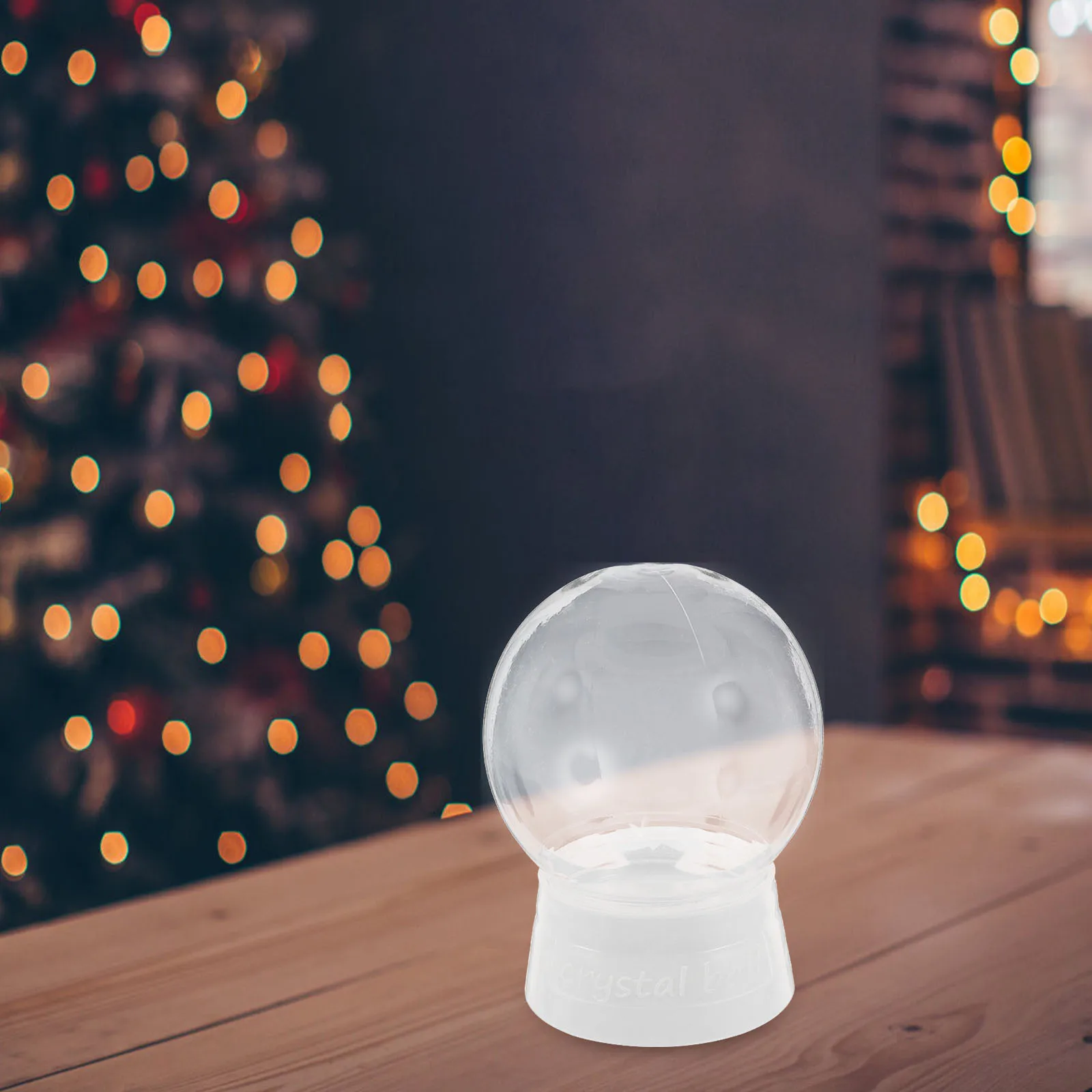 

6Pcs DIY Transparent Plastic Snow Globes Empty Fillable 270Ml Water Globes for Christmas Halloween Holiday Decorations