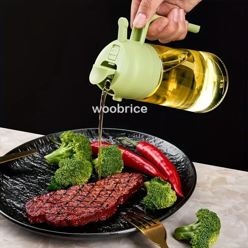 2 in 1 Kitchen Oil Spray Glass Oil Sprayer Bottle Multifunction Bottle Cooking BBQ Oil Dispensers Olive Oils Spray Kitchen Tool