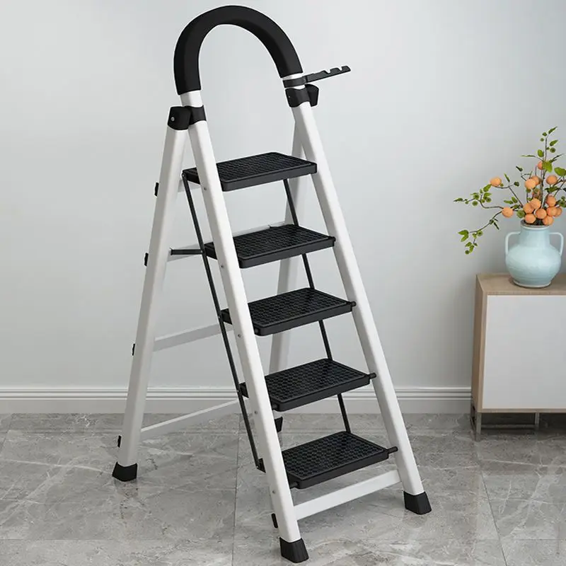 Indoor& Outdoor Multifunctional Miter Step Ladder Thickened Safe Telescopic Portable Climbing Ladder Household Folding Ladder