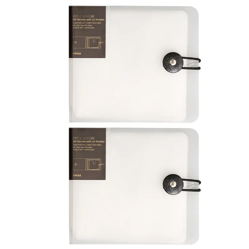 ABSQ-Custodia per CD in plastica trasparente Custodia per DVD Custodia per organizer Custodia per custodia Scatola per album CD DVD con fibbia