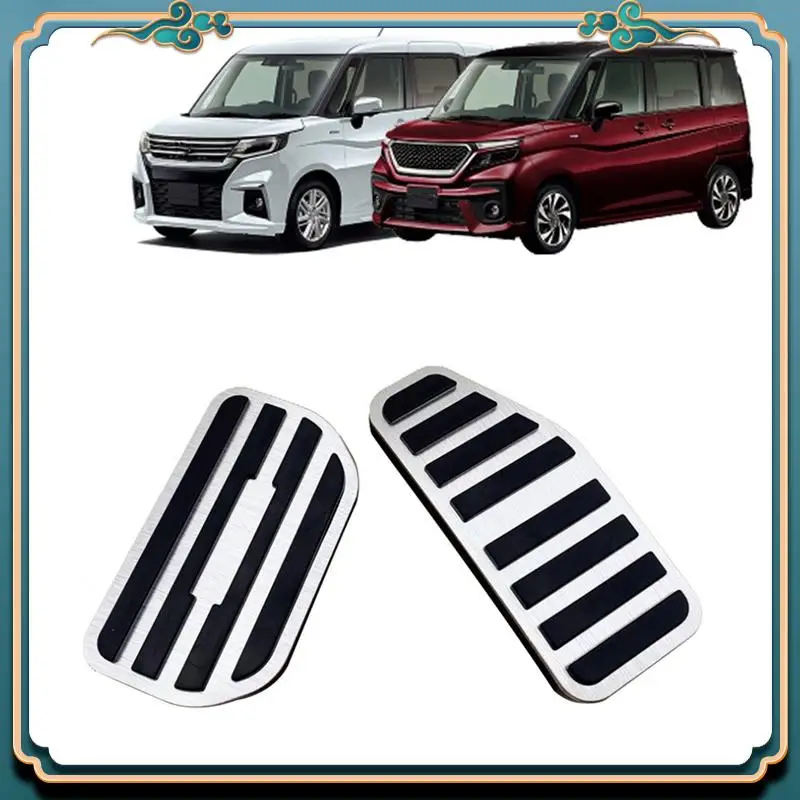 Latest For Suzuki Solio / Solio Bandit 2021-2023 Aluminum Alloy Anti-Slip Gas Pedal Brake Pedal Cover Interior Parts Kit