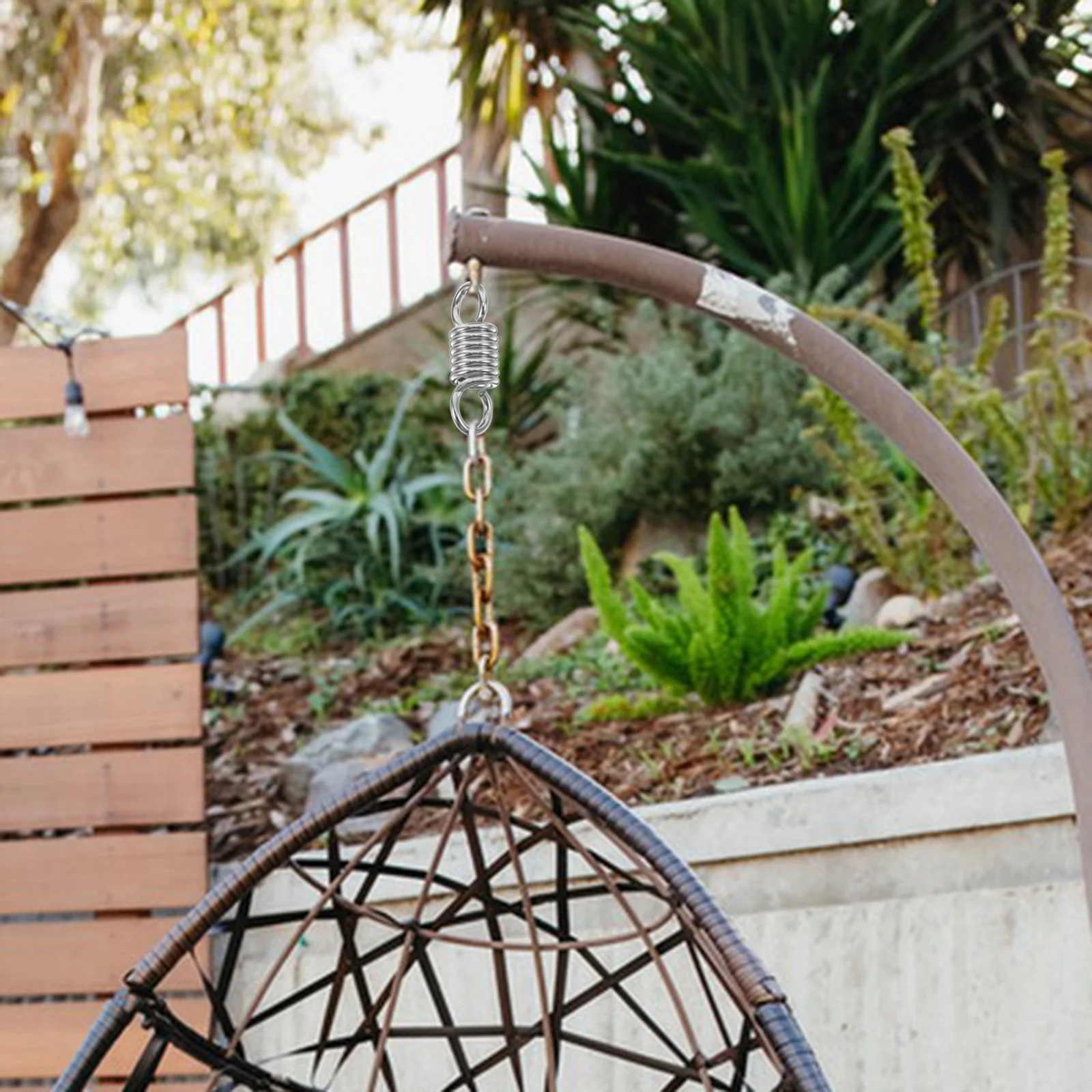 2Pcs Heavy Duty Compression Spring Hammock Fixing Spring Metal Swing Chair Porch Swing Outdoor Hanging Suspension Replacement