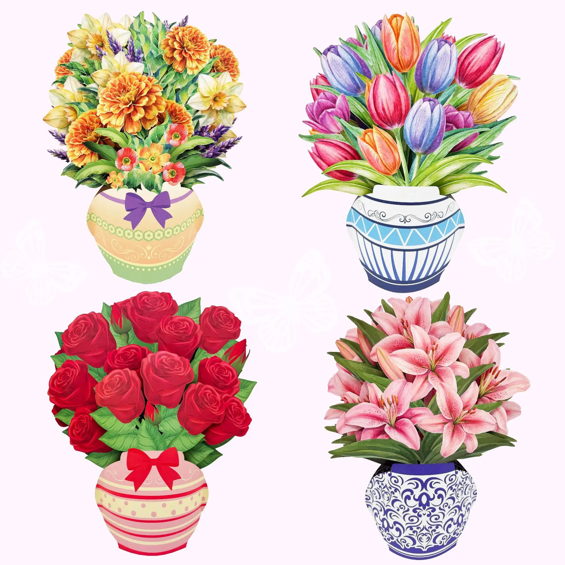 

Premium 3D Pop Up Flower Bouquet Card Mothers Day Gift Valentines Day Anniversary Birthday Greeting Cards Thank You Wishes Gifts