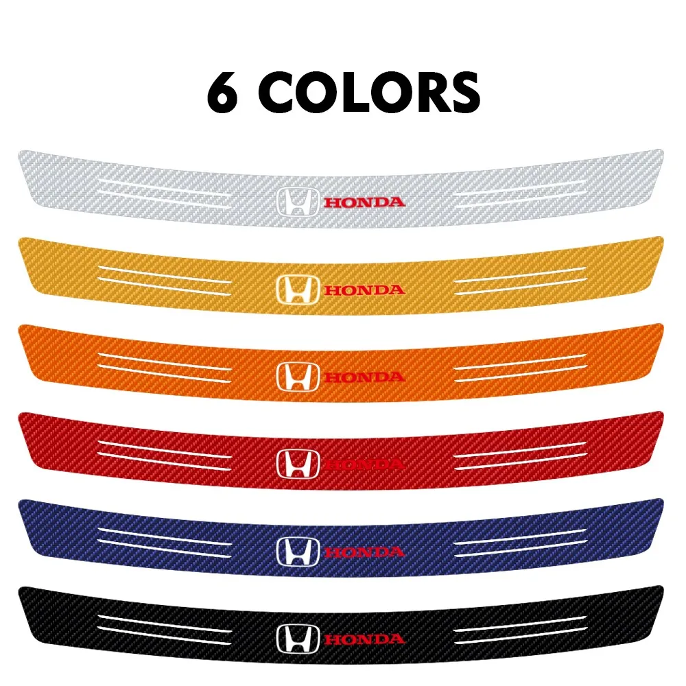 1pc Car Rear Bumper Trunk Load Edge Protective Stickers For Honda Fit Civic Jazz CITY Accord CR-Z VTEC Vezel Insight Accessories view 3