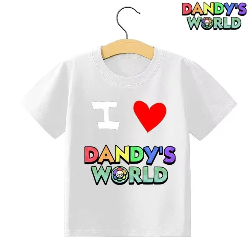

Dandys World Print Cartoon 100%Cotton T Shirt for Kids Boy 10year Anime Tees Tops Short Pride Tshirt One Piece Girls Clothes