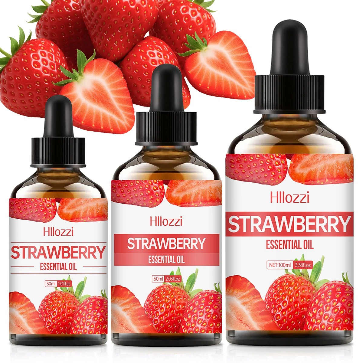 STRAWBERRY ESSENTIAL OIL A High-Quality Moisturizing Nourishing Massage Oil With a Refreshing Scent, Suitable for All Skin Types