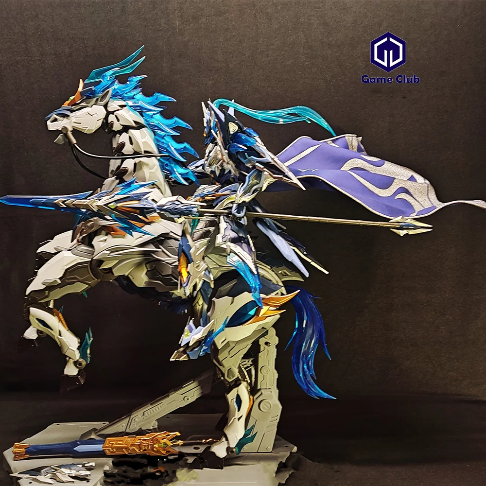 محرك مخصص NUCLEAR مدرع تجميع Guochuang Mech Zhao Yun Dragon General الأزرق طباعة عباءة المشهد الدعائم لشخصية العمل #1