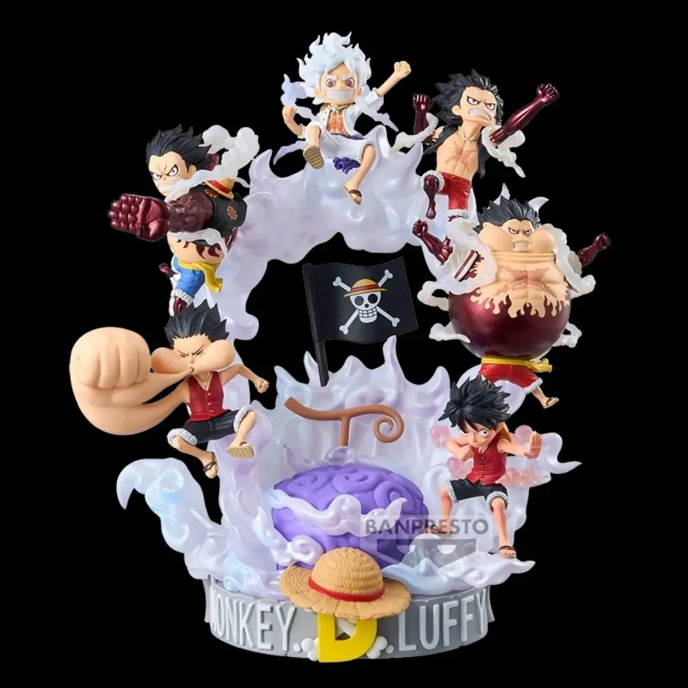 Original BANDAI SHF x WCF ONE PIECE Monkey D. Luffy Full form PVC Anime Figure Action Figures Model Toys