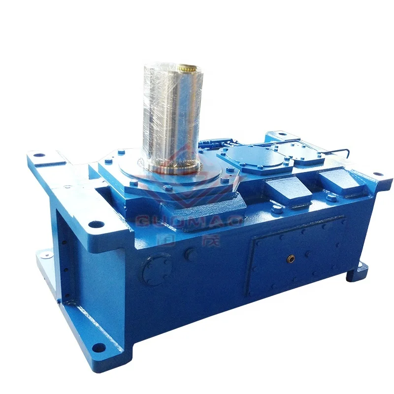 

China Guomao helical bevel Gearbox B series 90 degree shaft vertical speed transmission reduction Flendered industrial gearbox