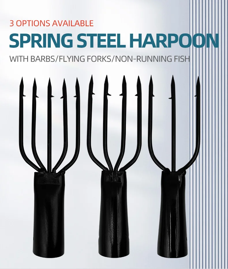 ShareShark Fischspeer Gig 3 4 5 Zinken Froschspeer Angelgabel Harpune Spitze Stacheldraht Angelspeer Gaff Gabel – Detail 1