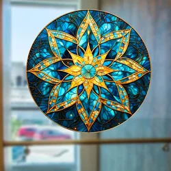 1pc Green Flower Glass Window Electrostatic Stickers Waterproof Home Decoration Anti-collision Static Cling Window Vinyl Decals