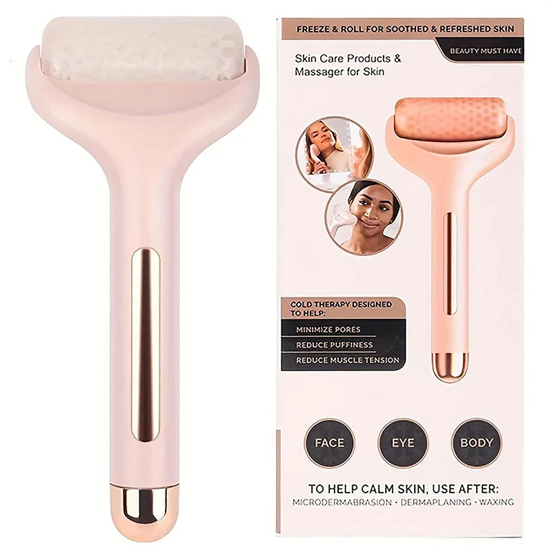

Facial Massage Roller Skin Lifting Firming Smooth Wrinkles Eye Puffiness Reusable Cooling Facial lce Roller Home Beauty Skin Fac