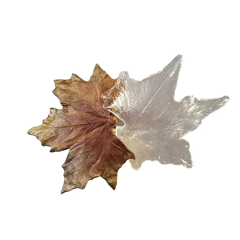 3D Art Interior Real Brass and Glass Decor Leaf Wall Light for Home Living Room