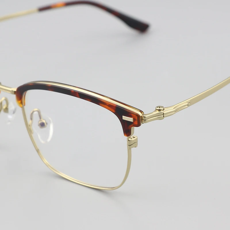 

2025 New Titanium Frame Polygonal Glasses Frame Men Acetate Eyebrow Frame Fashionable Glasses Women Light Luxury Vintage Eyewear