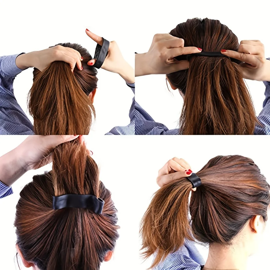 1-teiliges Set, faltbares Silikon-Stirnband, schadet der Kopfhaut nicht und kann für das Haarstyling zusammengeklappt werden – Detail 4