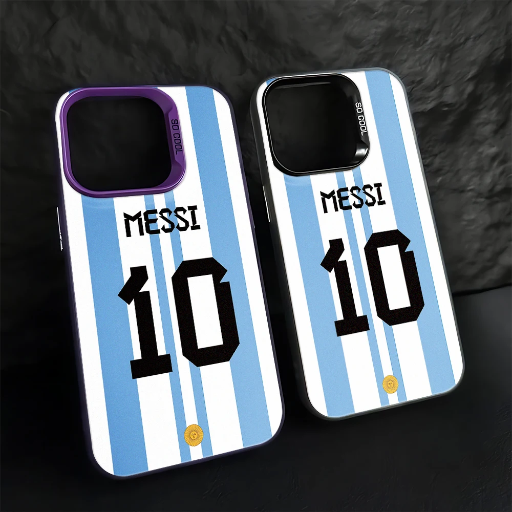 Messi Ten Jersey Art Sport Stylish Soccer Fans For iPhone 17 16 15 14 13 12 11 Pro Max Plus Air Hard PC Fashion Phone Case