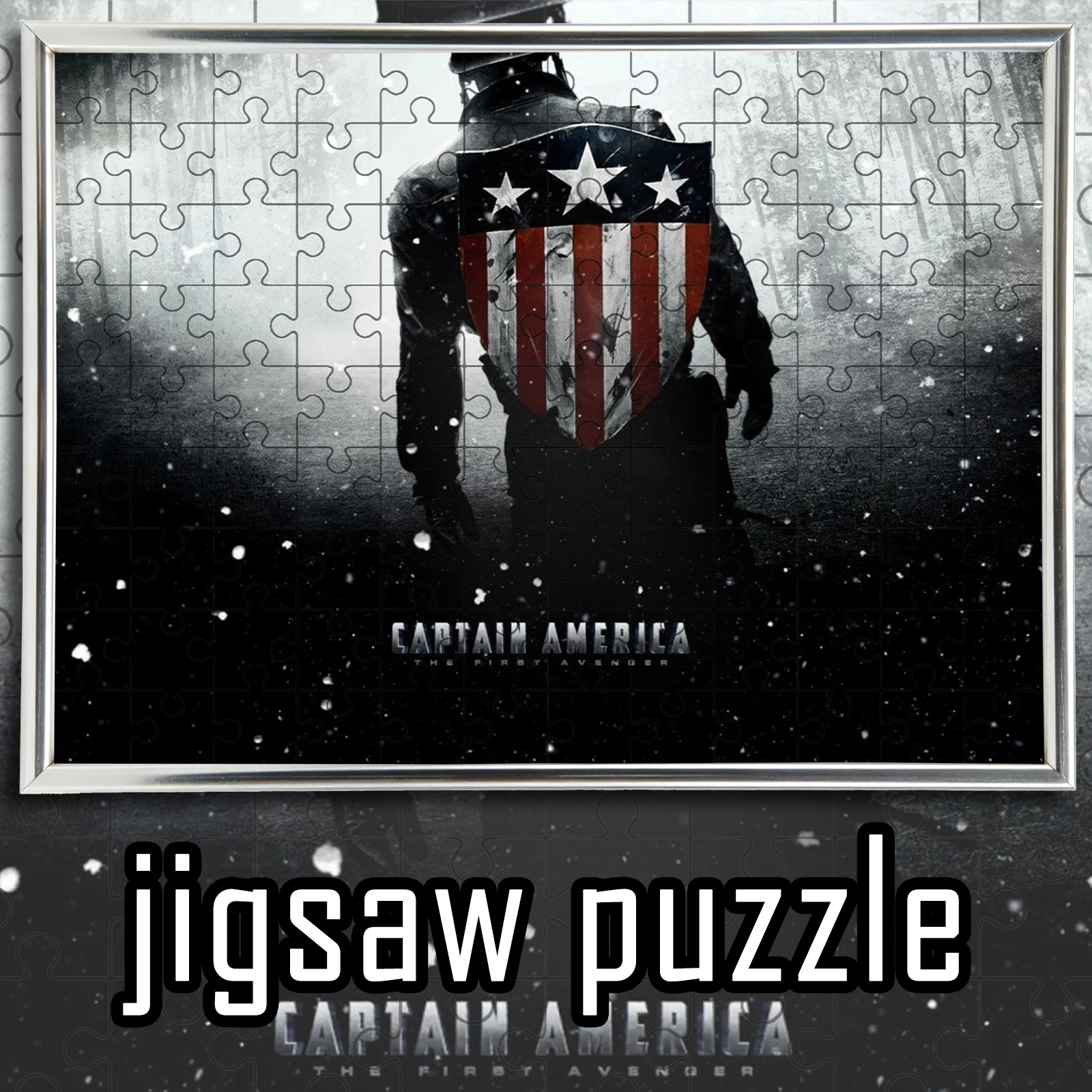 

Крутой тематический пазл Marvel Captain America, 108/200/300/500/1000 элементов, деревянная напольная игра-головоломка, украшение для дома, подарок