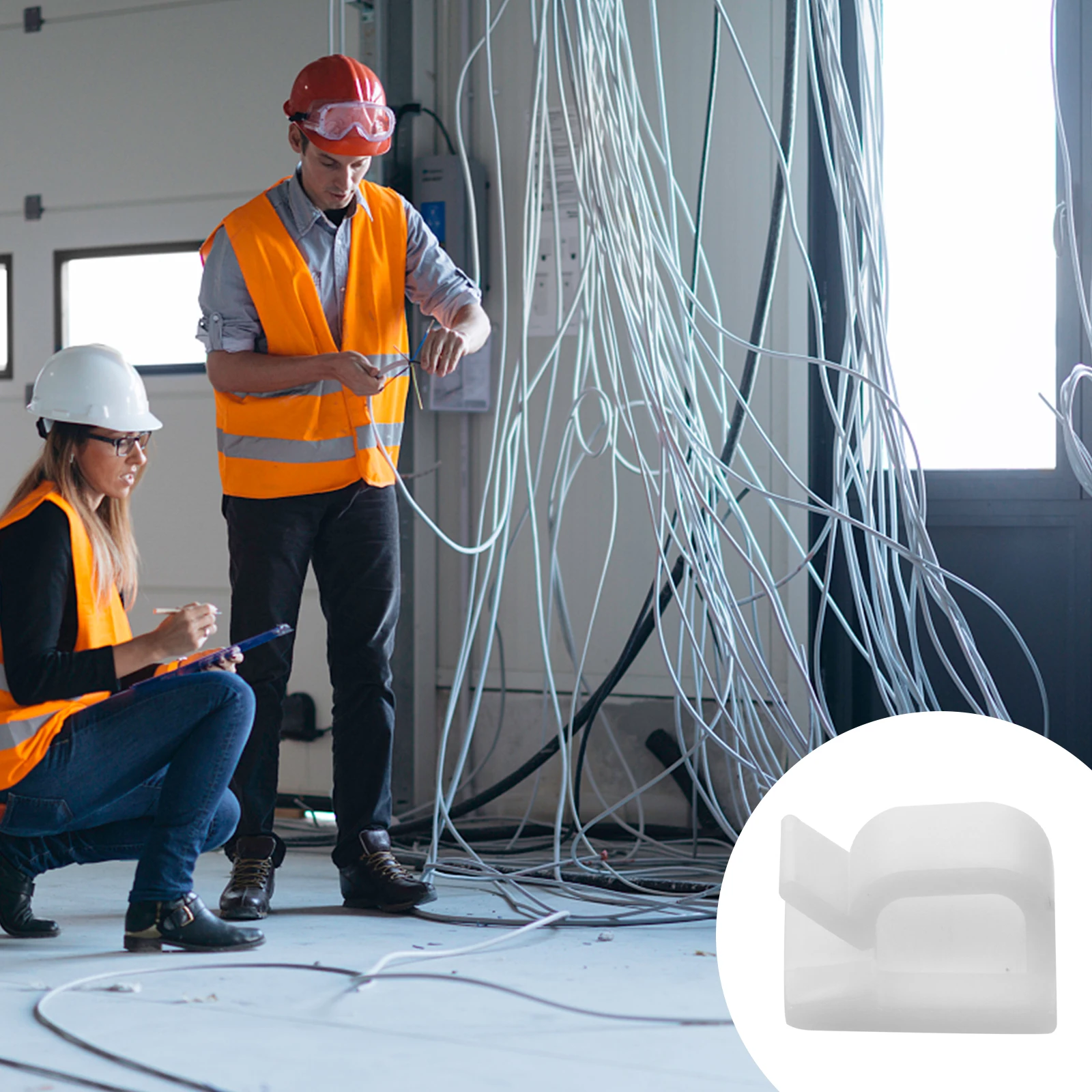 100 قطعة مقاطع كابلات ذاتية اللصق النايلون إدارة الحبل المشابك لمنظم الأسلاك الكمبيوتر كابلات USB أضواء عيد الميلاد الحبل #1