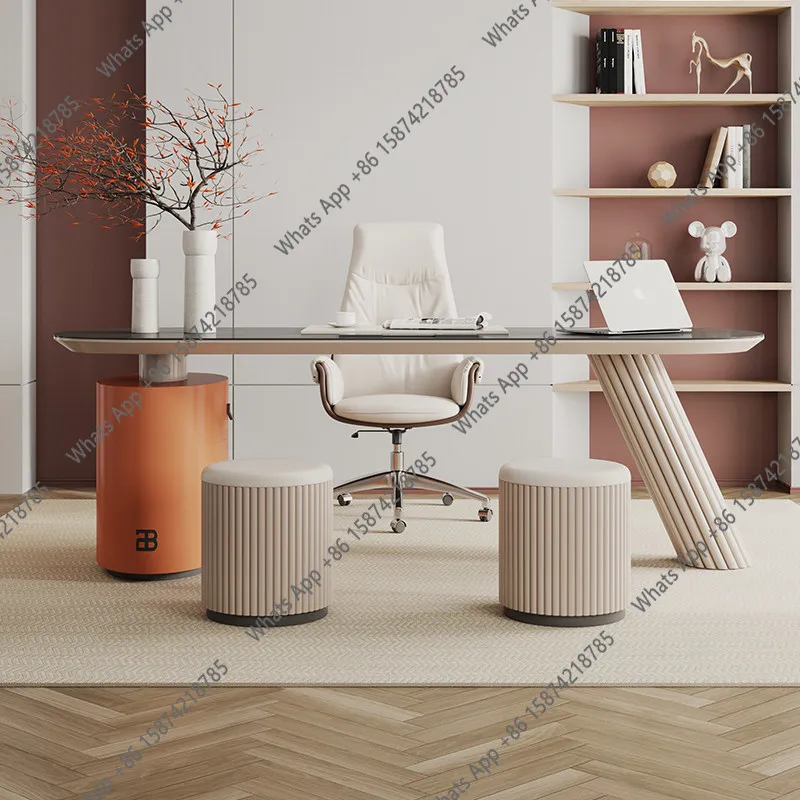 

rock slab desk book chair combination simple modern computer desk small apartment minimalist with drawers writing desk
