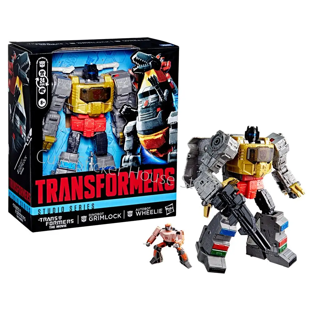 متوفر في المخزون لعبة شخصيات هاسبرو ستوديو الأصلية من سلسلة ليدر كلاس ذا ترانسفورمرز: لعبة شخصيات الفيلم دينوبوت جريملوك وأوتوبوت هيلي