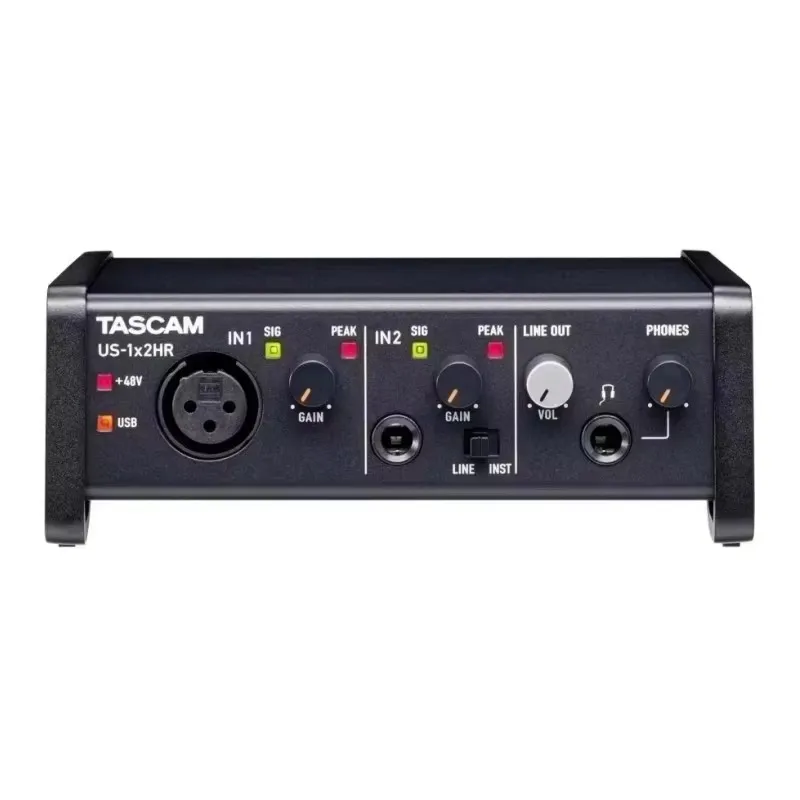 TASCAM US-1X2 HR 2 in/2 out USB audio interface HD Cell Phone PC Live USB Sound Card Outdoor Live US-1X2HR