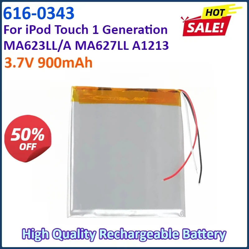 

616-0343 900mAh Battery For iPod Touch 1 Generation MA623LL/A MA627LL A1213 Rechargeable Battery High Quality Battery