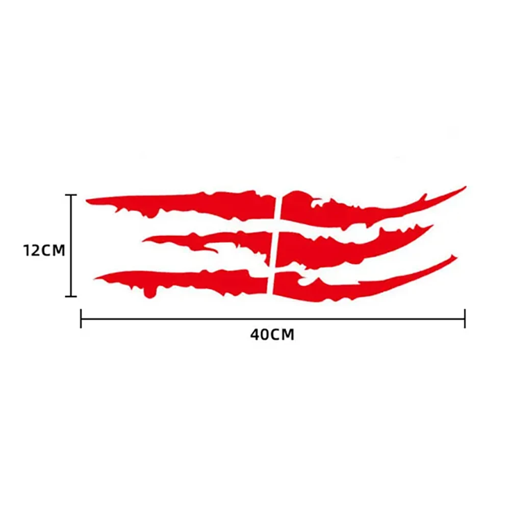 Pegatina Universal para coche y motocicleta, calcomanía de raya rayada con garra de monstruo, marcador reflectante impermeable, accesorios de decoración para motocicleta