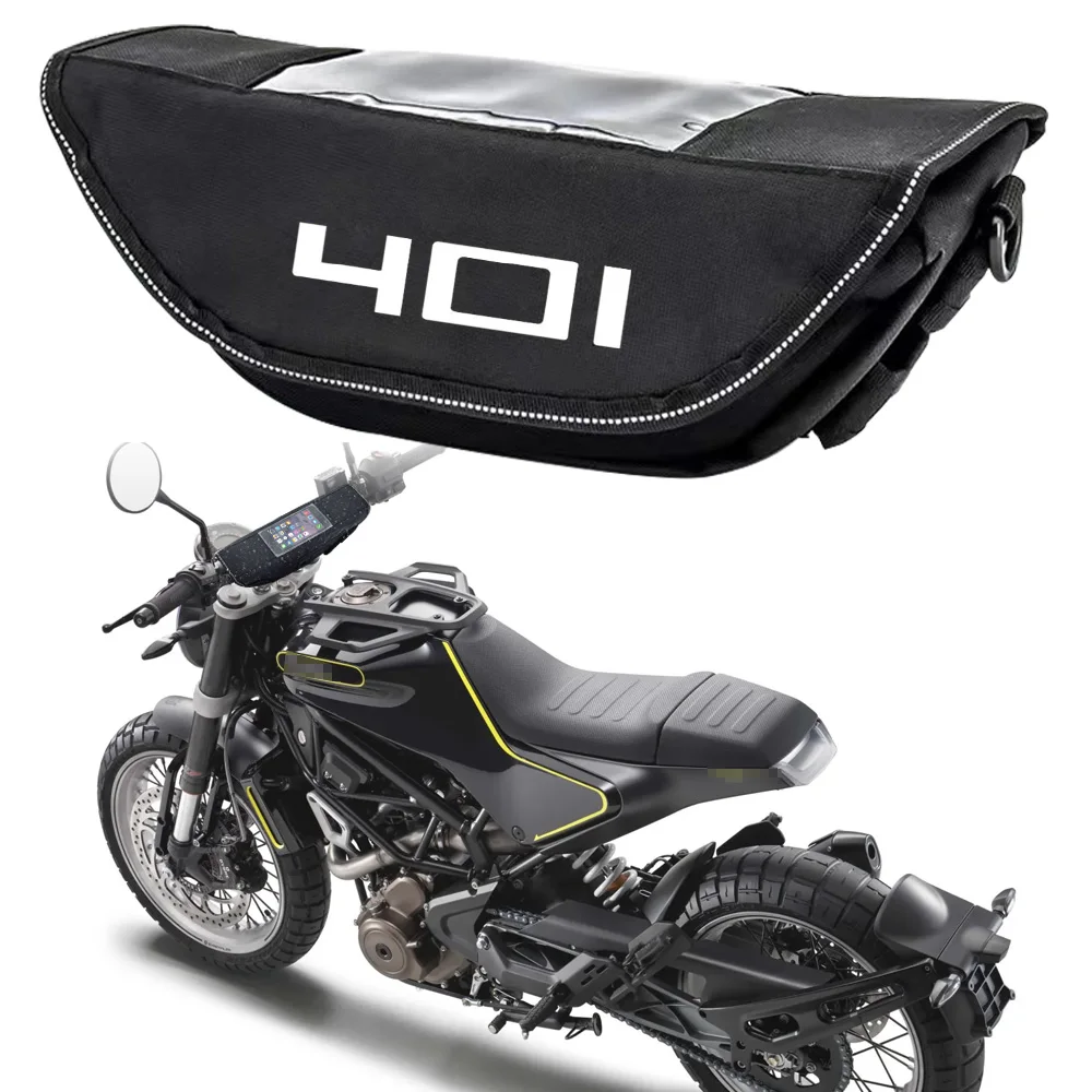 For Husqvarna Svartpilen401 Vitpilen401 2023 Motorcycle Handlebar Waterproof Bag Travel Bag Storage Bag Screen GPS