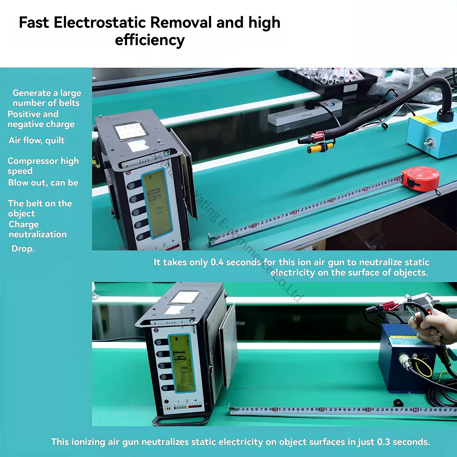 White light BK-GS4000 ion air gun FS460 ion wind snake eliminates static electricity and high voltage dust removal wind