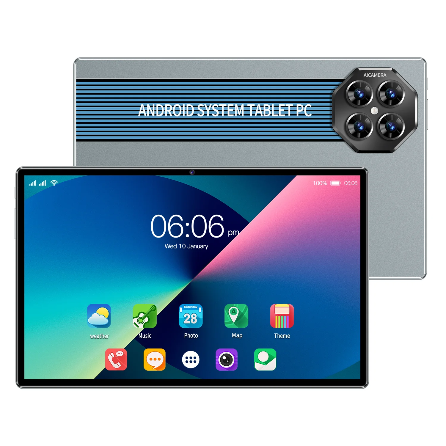 Konfigurasi Tinggi Multi Warna 10.1 Inci Tablet Anak Siswa Android 13 Kartu Ganda Octa Core 5G WIFI 16 + 1TB Tablet