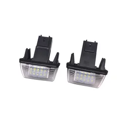 Luz LED para placa de matrícula de coche, accesorio para Citroen C3, C4, C5, Berlingo, Saxo, Xsara, Picasso, Peugeot 206, 207, 306, 307, 308, 5008