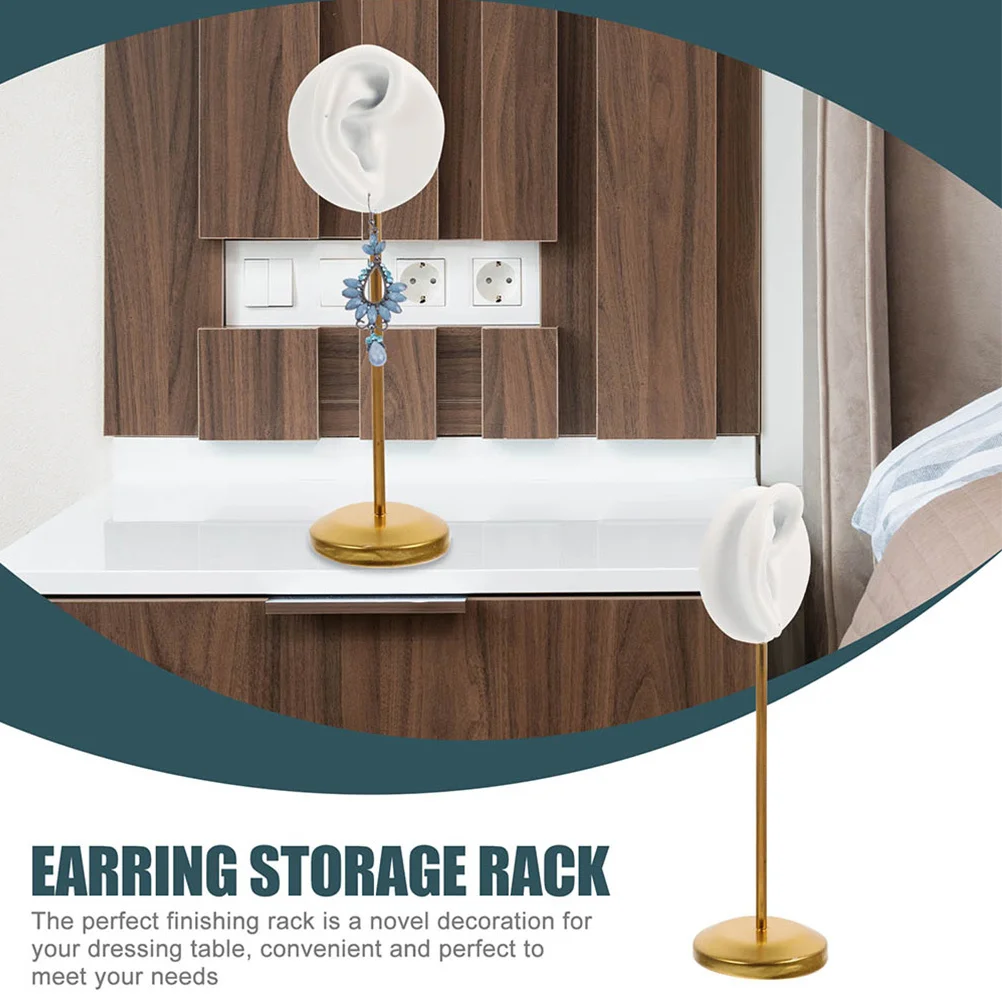 

2Pcs Earring Display Stand Ear Stud Organizer Rack Ear Shape Jewelry Holder Jewelry Display Storage Rack for Shop Selling