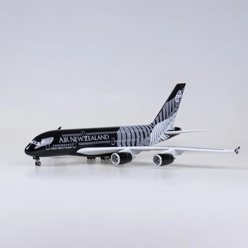 45 cm 1:160 Scale Model New Zealand Airways A380 Diecast  Resin Airbus Airplane With Light and Wheel Collection Display