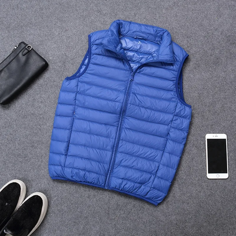 Women's Clothing Lightweight Down Jacket Men's Clothing Vest Short Style Stand-up Collar Thin Style Winter Clothing Lightweight