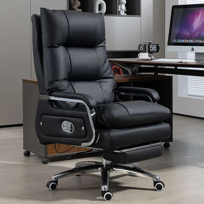 

Modern High Back Office Chair Manager Chair Ergonomic Executive Swivel Chair with Adjustable Lumbar Support and Headrest