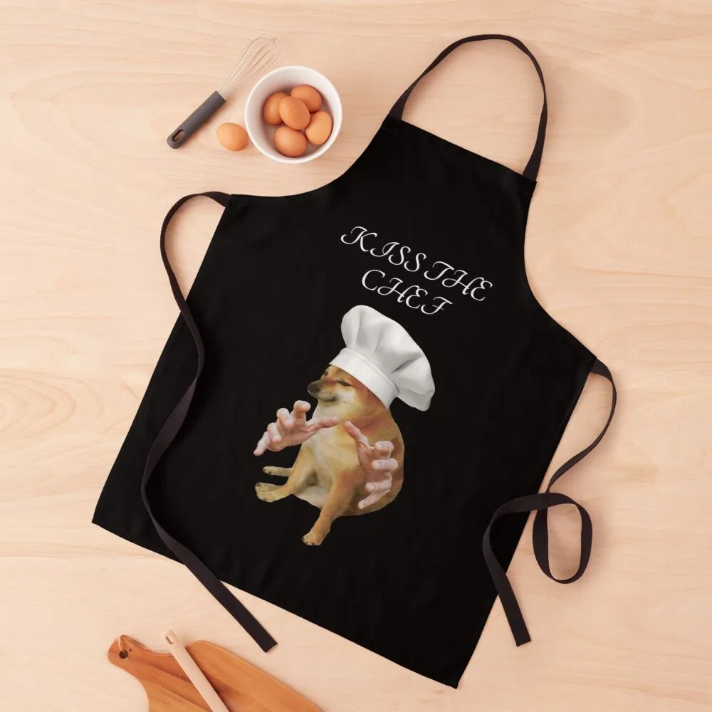 

Kiss Chef Cheems Apron customizable apron
