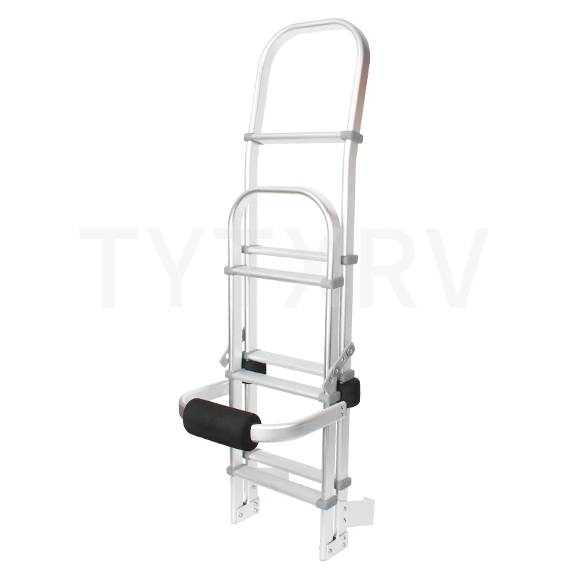 TYTXRV High Quality  Caravan 304 stainless steel fasteners Aluminium Medium Ladder Customized Tail  Telescopic  ladder