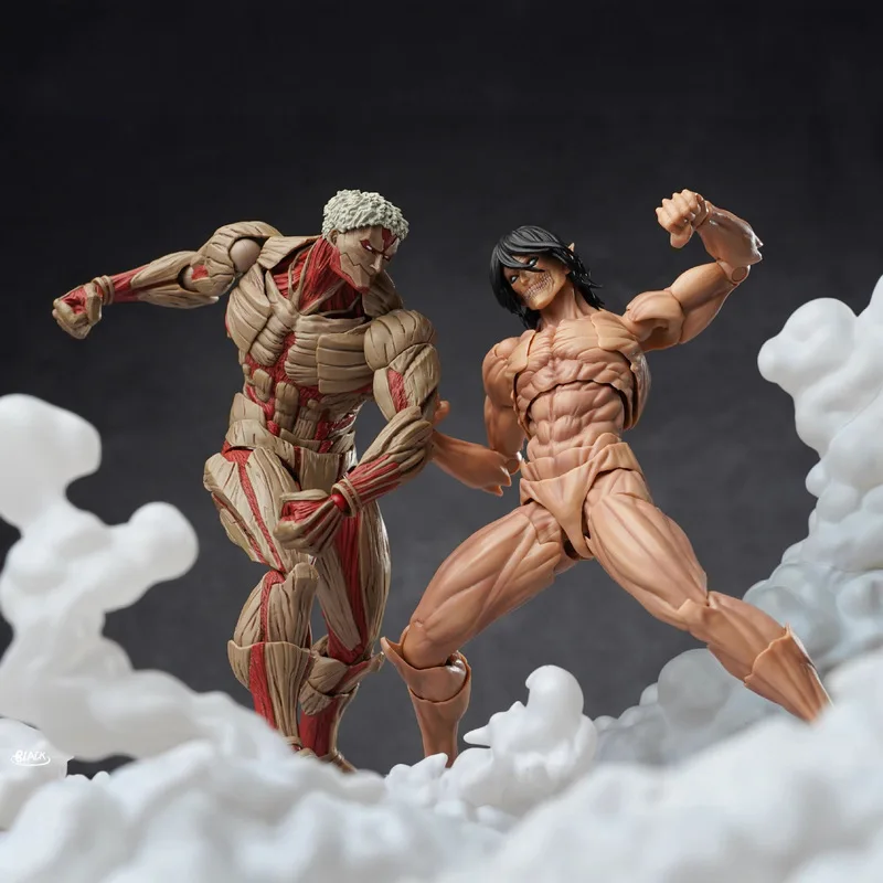 

IN STOCK New KO Attack On Titan Armored Titan Female Titan Revoltech Articulated Action Figure Collectible Model Toy