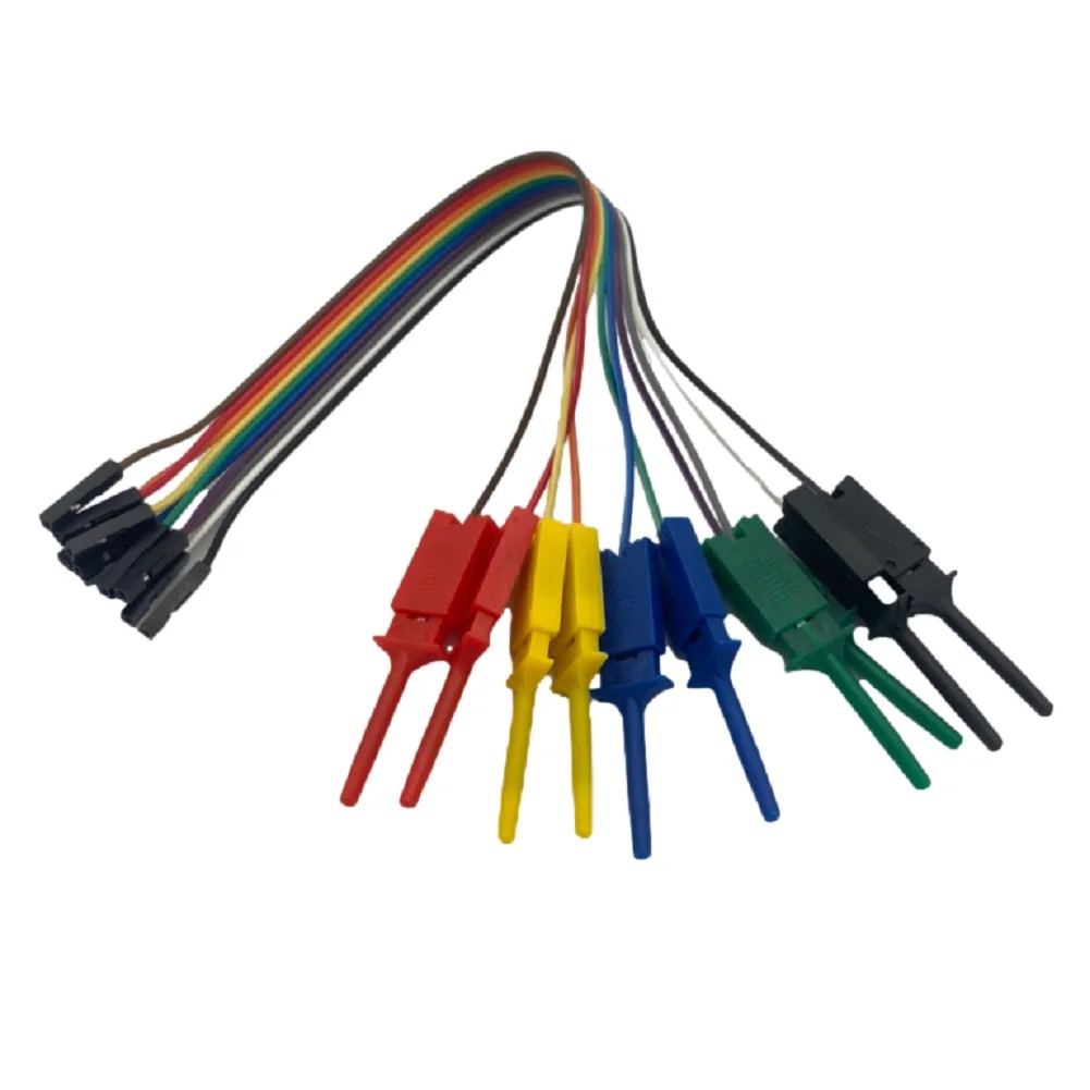 10 Needle Hook Clip Line 1Set 20cm Black/blue/red/green/yellow High Efficiency Logic Analyzer Equipment 5 Colors