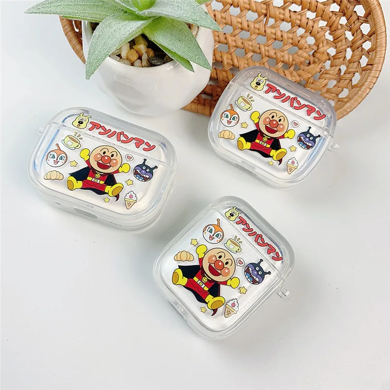 Japan Anime Anpanman DIY Earphone Case for AirPods 1 2 3 Pro Pro2 4 Pro3 アンパンマン Wireless Bluetooth earphones Headphone Cover