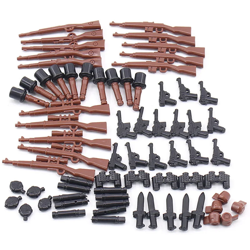 WW2 Toy Soldiers Figures Army Battle Toy Set WWII Weapon Battle Building Blocks Compatible with Major Brand