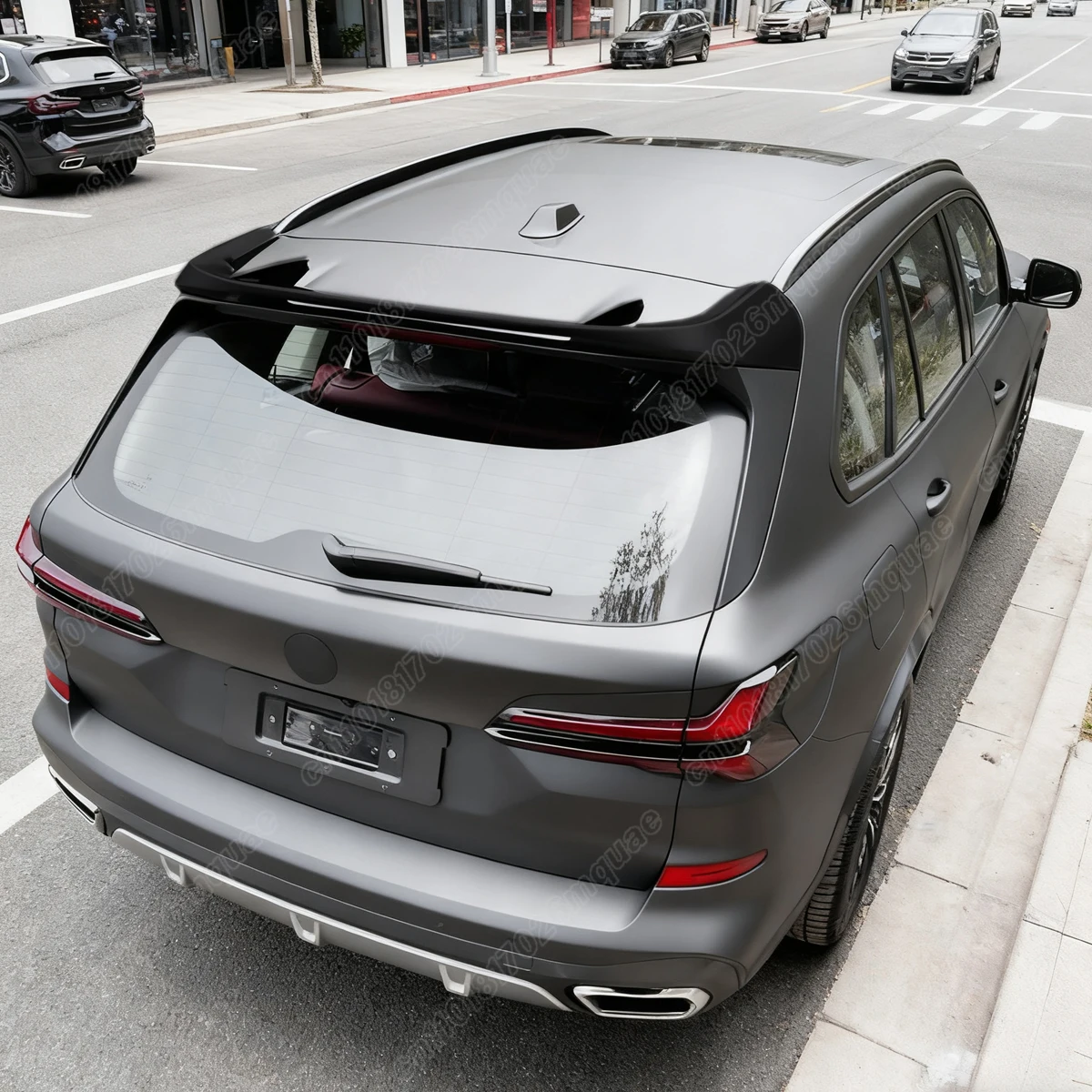 ل BMW X5 G05 30d 40d 40i 45e M50i M50d 2019 2020 2021 2022 2023 2024 2025 السيارات الخلفي سقف سبويلر مجلس طقم تزيين #5