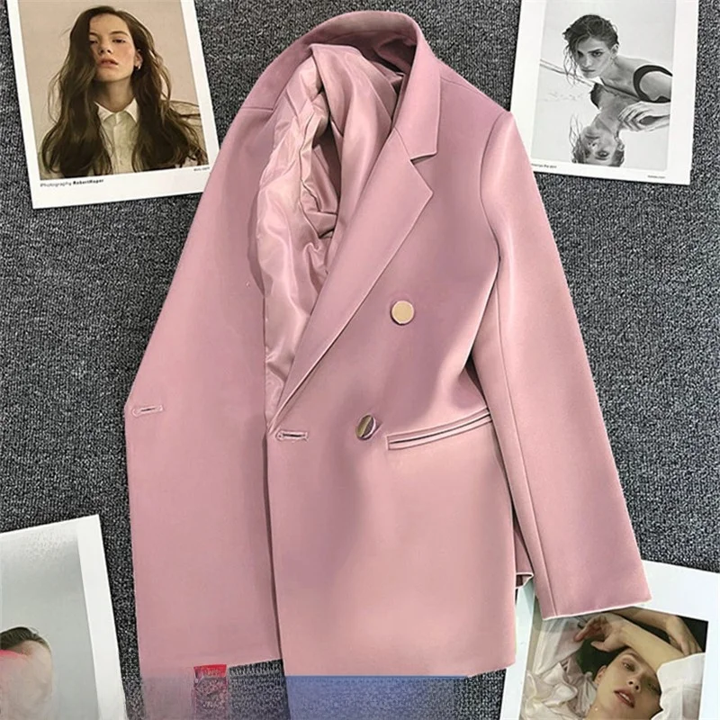 

Spring Commuter Slim Fit White Coat 2025 College Style Fashionable Polyester Business Suit for Women Regular Thickness